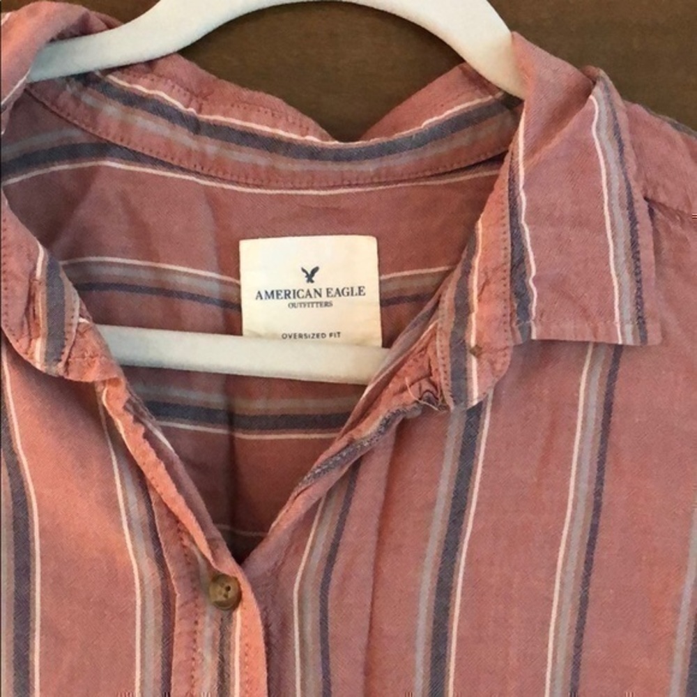 Striped flowy button up - Picture 2 of 3